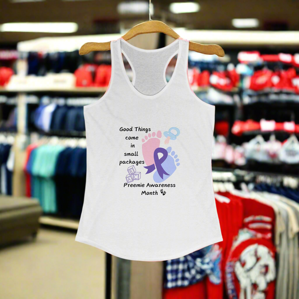 Preemie Awareness Women's Racerback Tank