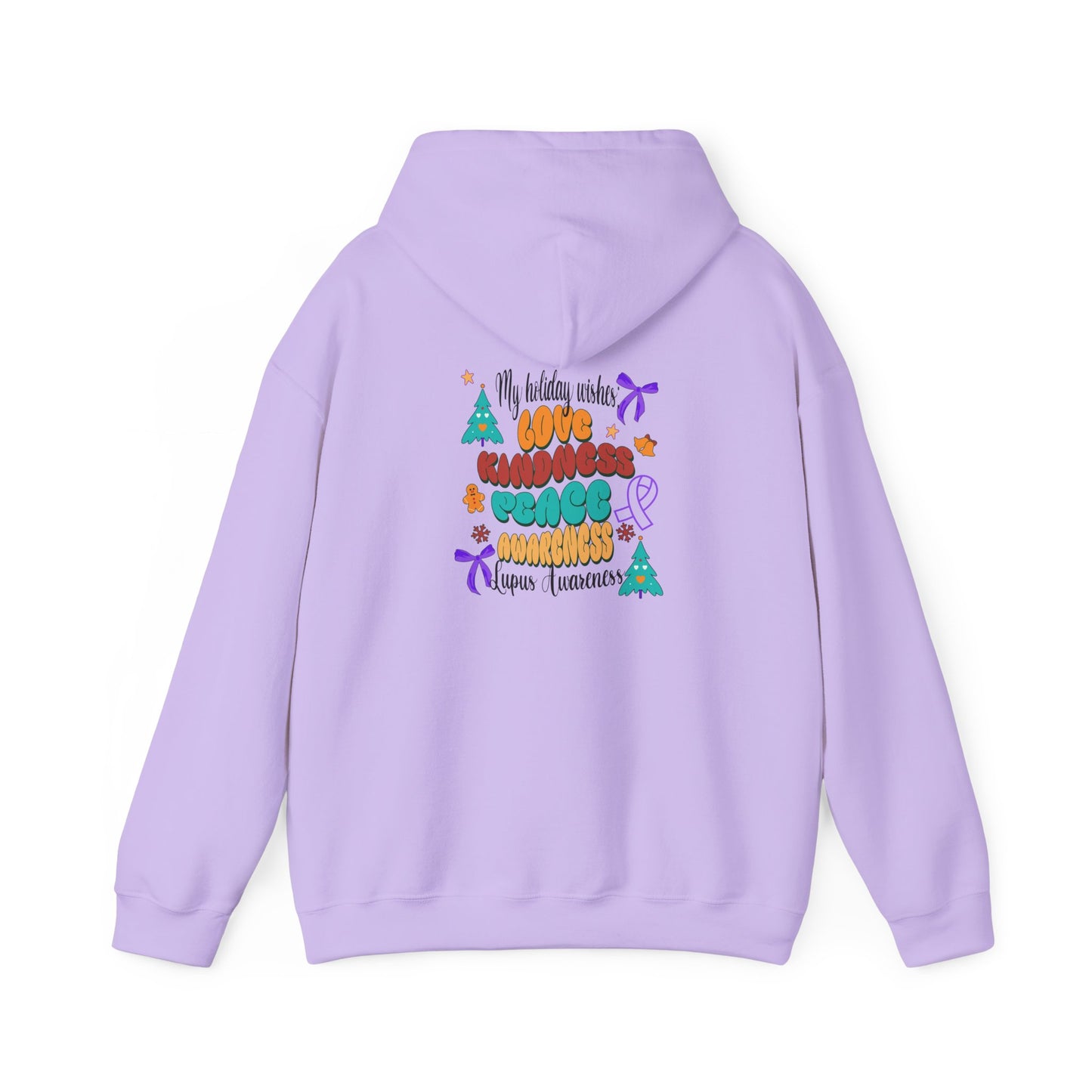 Lupus Awareness Holiday Wishes Hooidie Hooded Sweatshirt