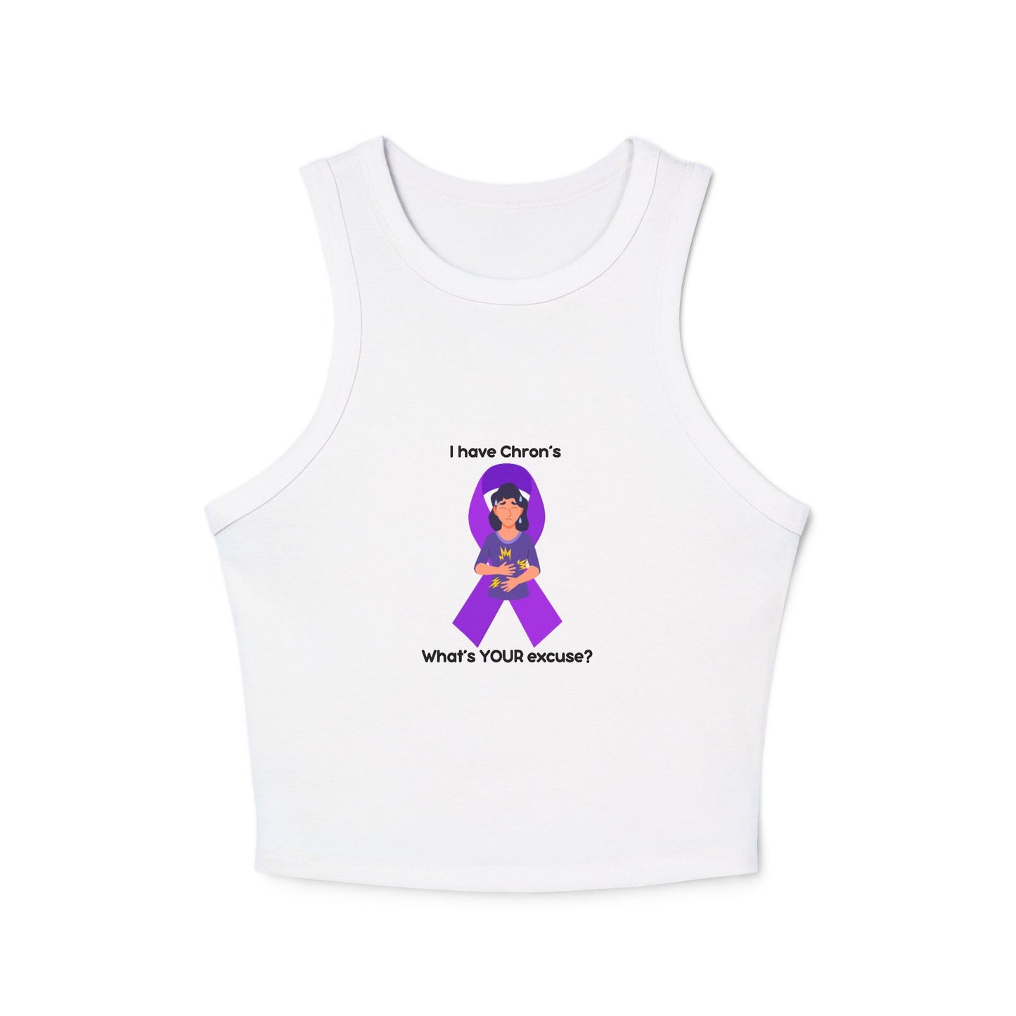 Chron's Disease Awareness Women's Micro Rib Racer Tank Top