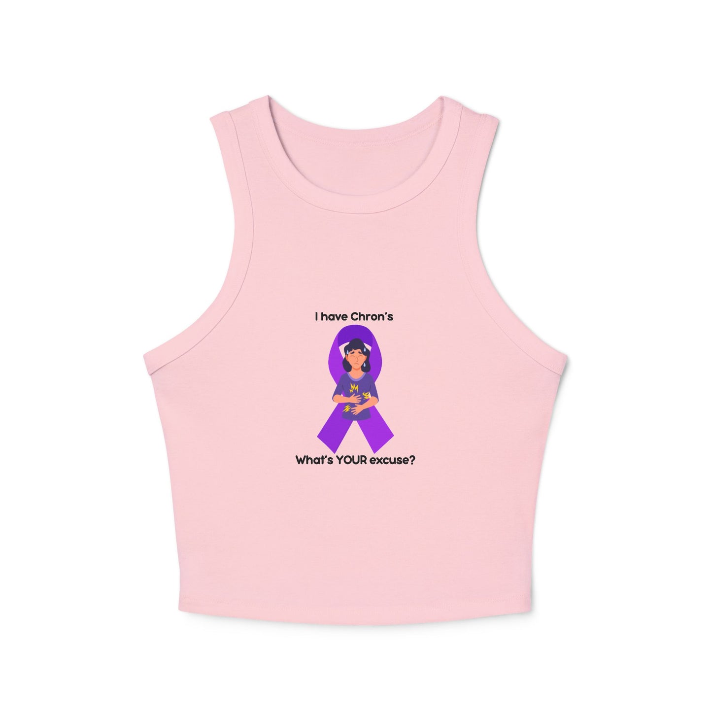 Chron's Disease Awareness Women's Micro Rib Racer Tank Top