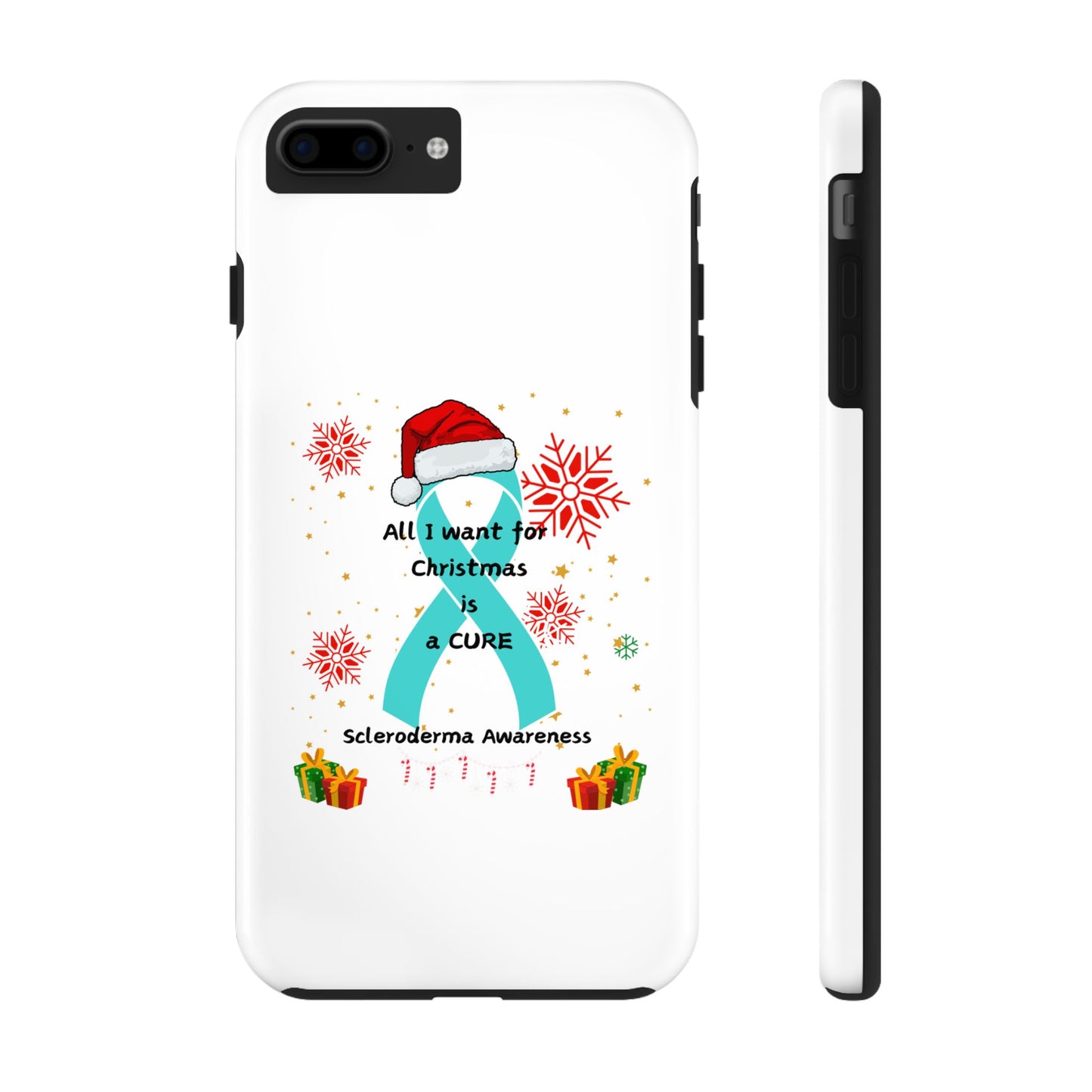 Scleroderma Awareness iPhone Case All I Want for Christmas is a Cure