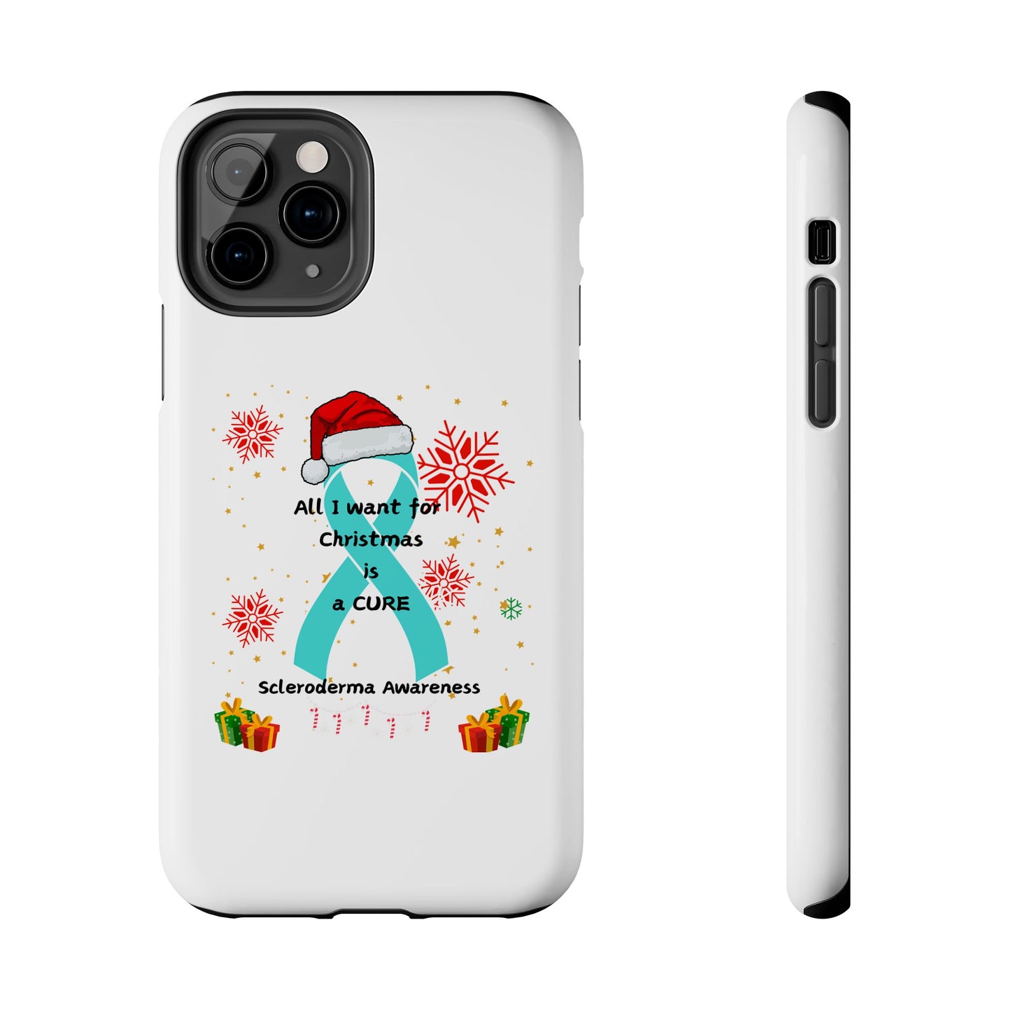 Scleroderma Awareness iPhone Case All I Want for Christmas is a Cure