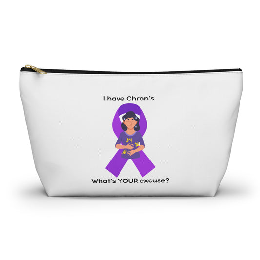 Chron's Disease Awareness Accessory Pouch w T-bottom