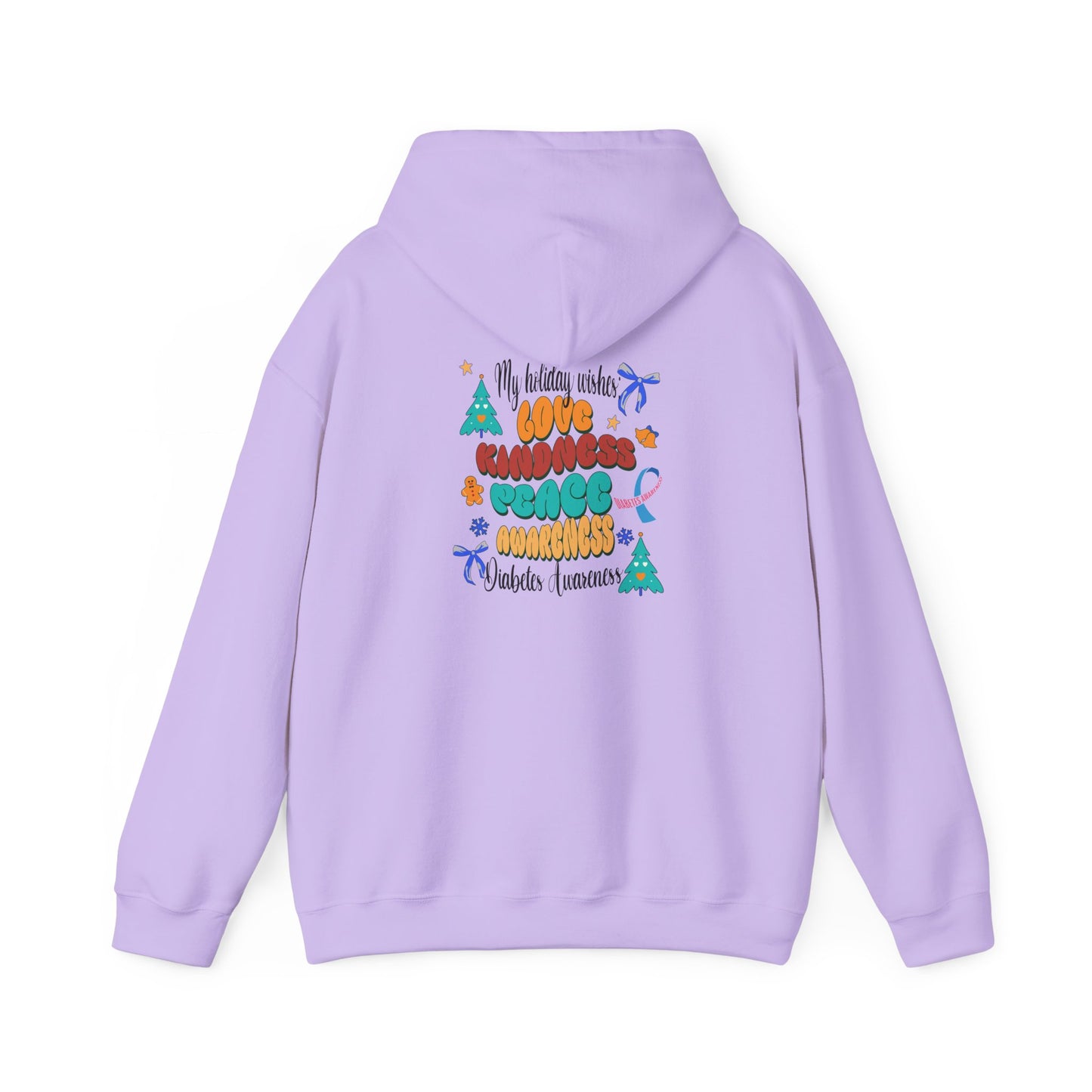 Diabetes Awareness Holiday Wishes Hoodie Unisex Hooded Sweatshirt