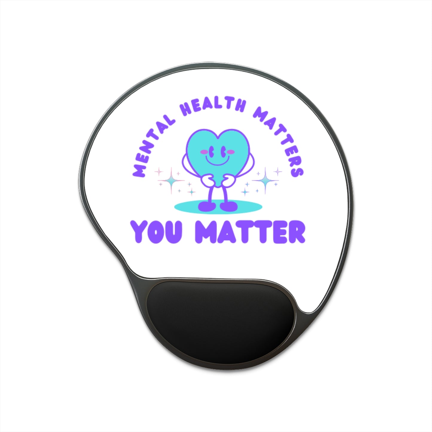 Mental Health Awareness Mouse Pad With Wrist Rest