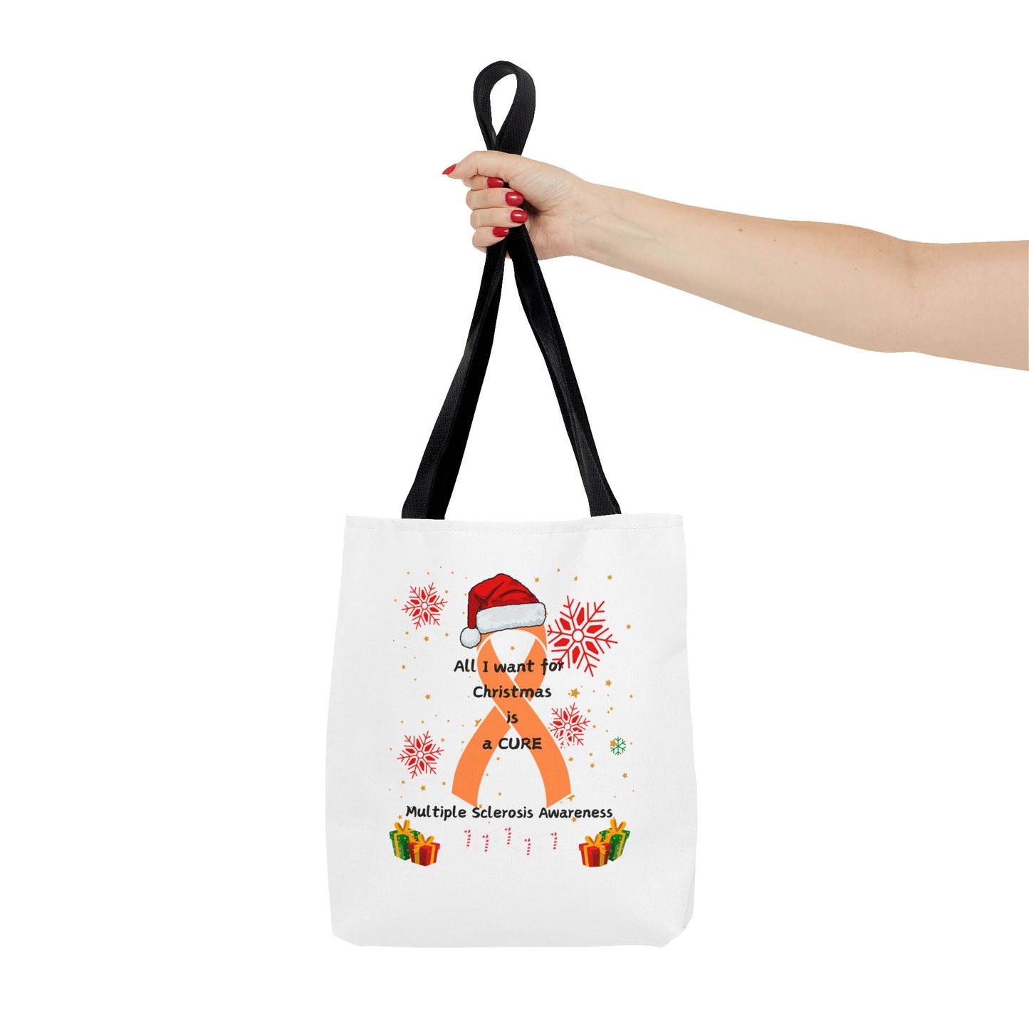 Multiple Sclerosis Awareness All I Want for Christmas is a Cure Tote Bag