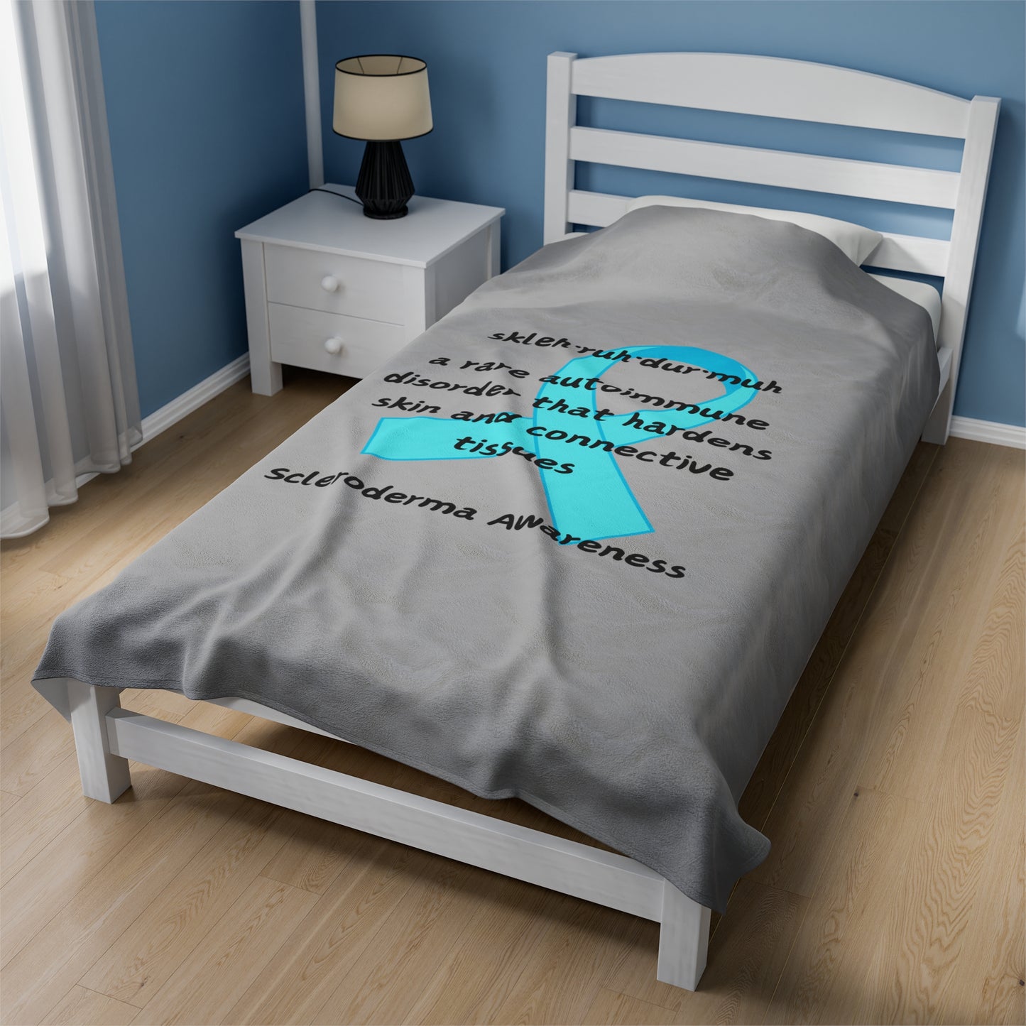 Scleroderma Awareness Defining Scleroderma Velveteen Plush Blanket