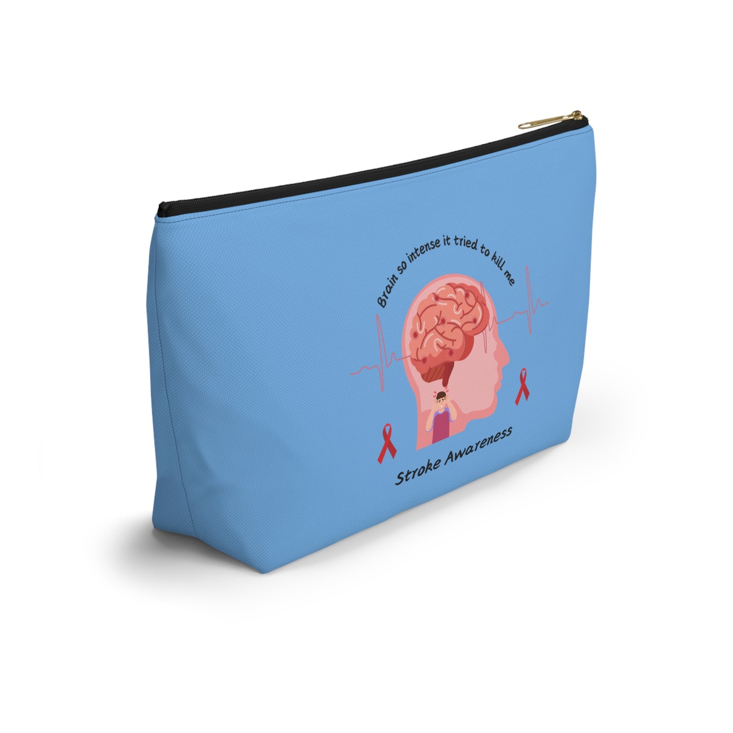 Stroke Awareness Accessory Pouch w T-bottom