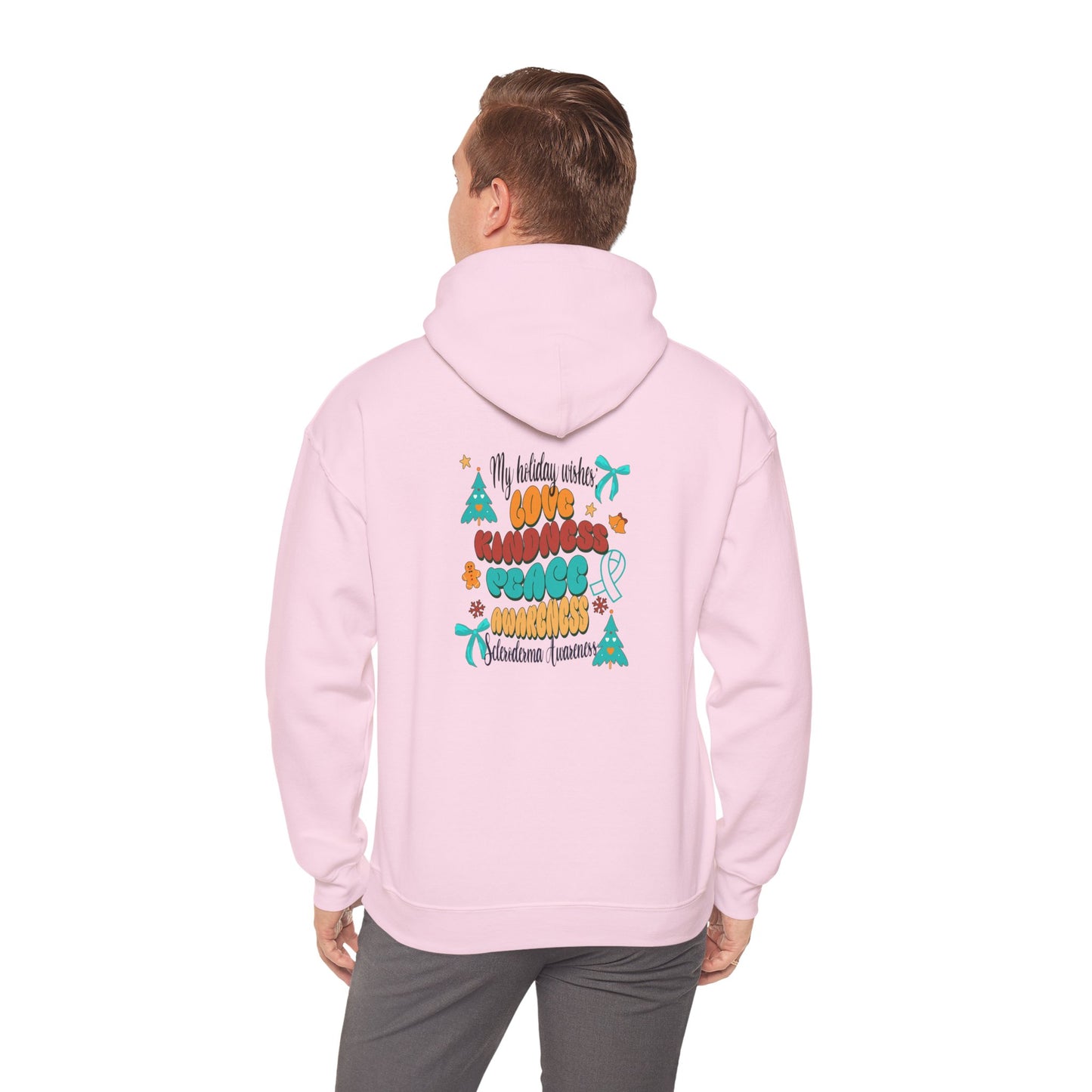 Scleroderma Awareness Holiday Wishes Hoodie Hooded Sweatshirt