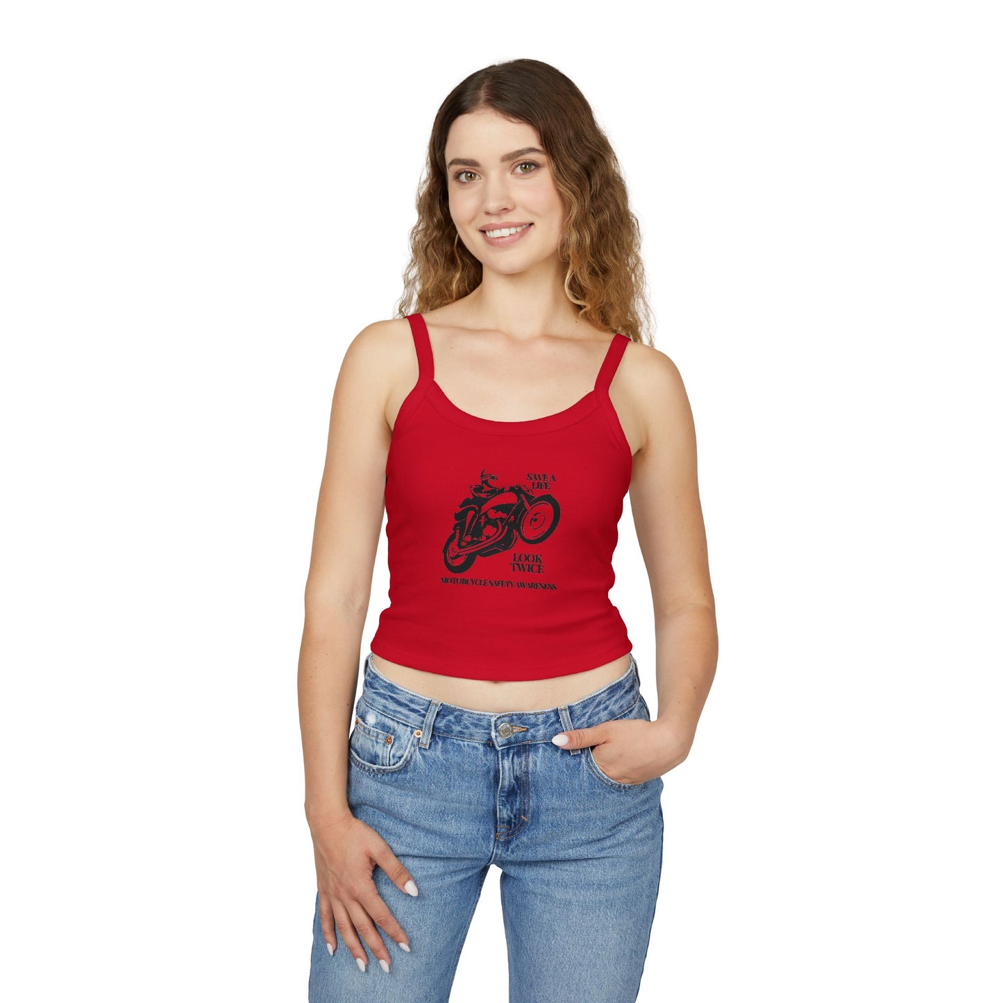 Motorcycle Safety Awareness Women's Spaghetti Strap Tank Top