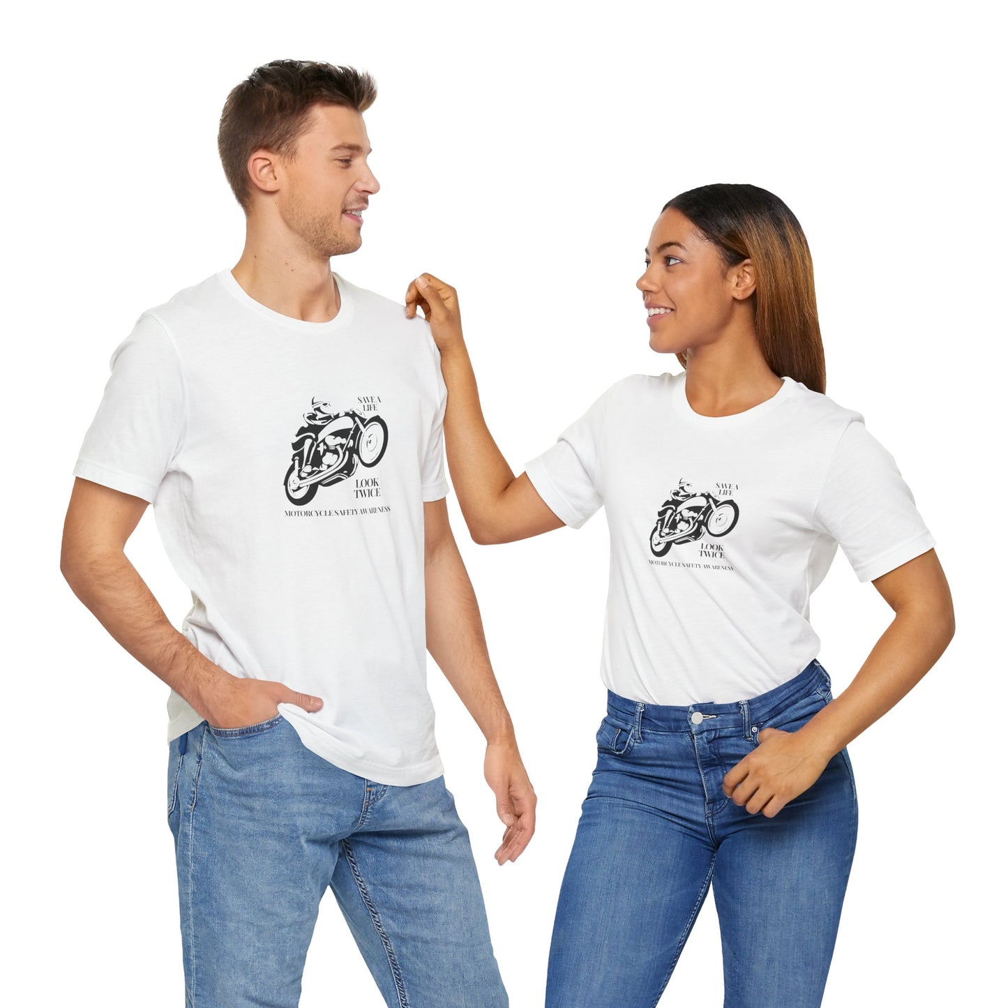 Motorcycle Safety Awareness Unisex Jersey Short Sleeve Tee