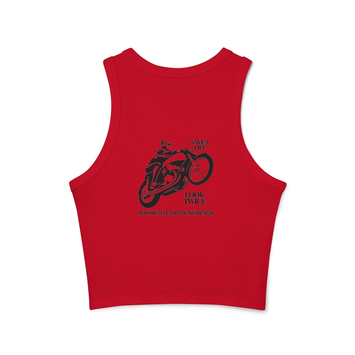 Motorcycle Safety Awareness Women's Micro Rib Racer Tank Top