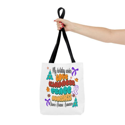 Chron's Disease Awareness Holiday Tote Bag