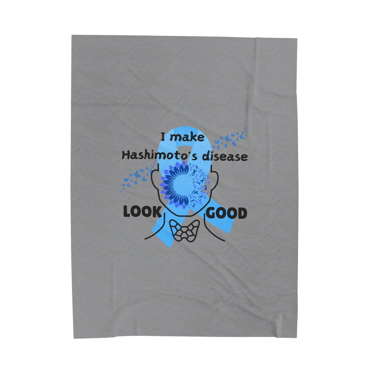 Hashimoto's Disease Awareness Velveteen Plush Blanket