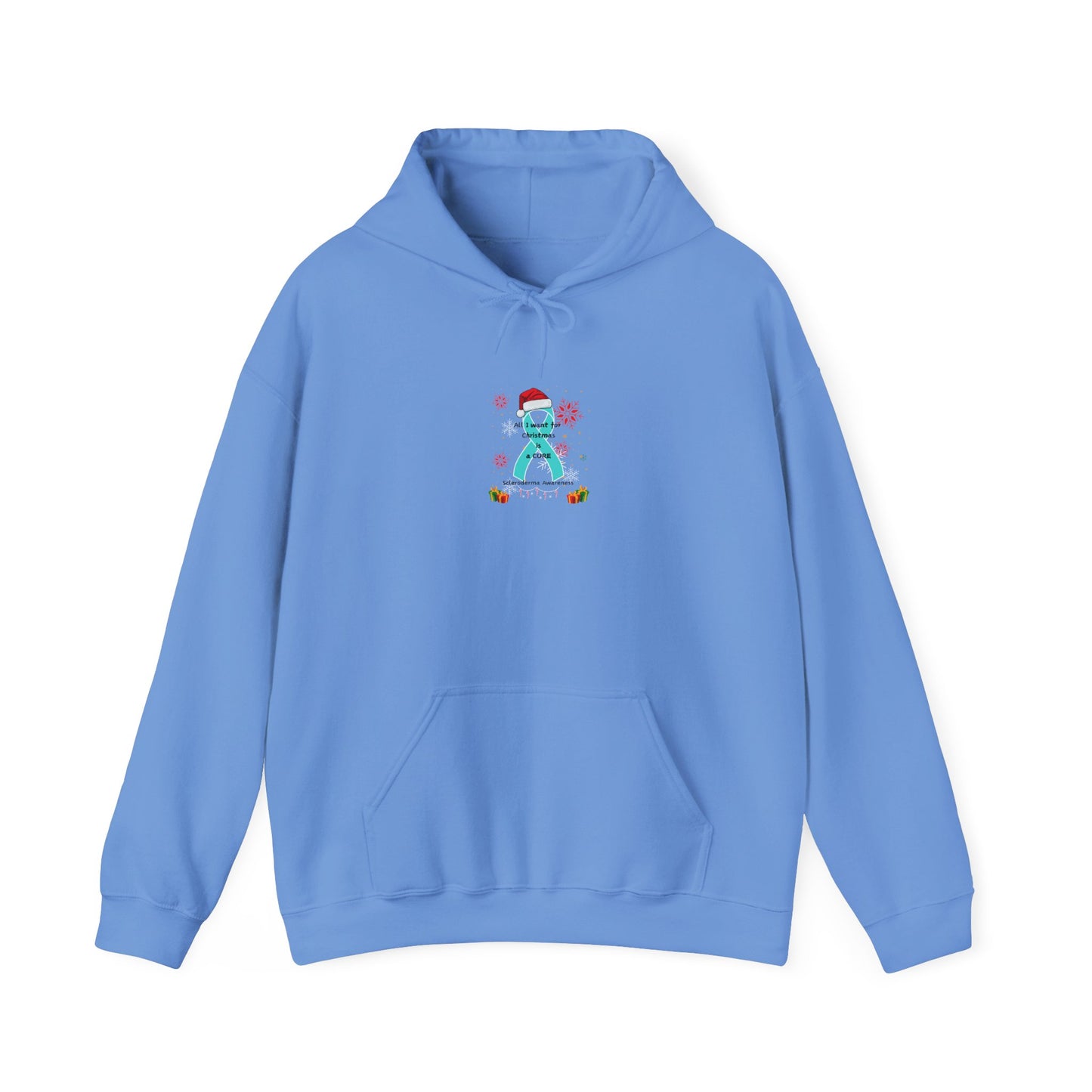 Scleroderma Awareness Hoodie Hooded Sweatshirt All I Want for Christmas is a Cure