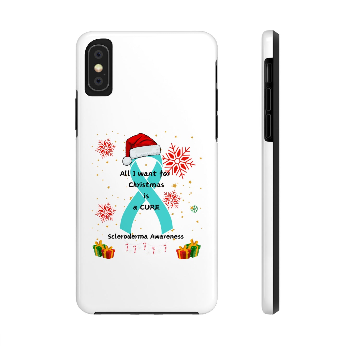 Scleroderma Awareness iPhone Case All I Want for Christmas is a Cure