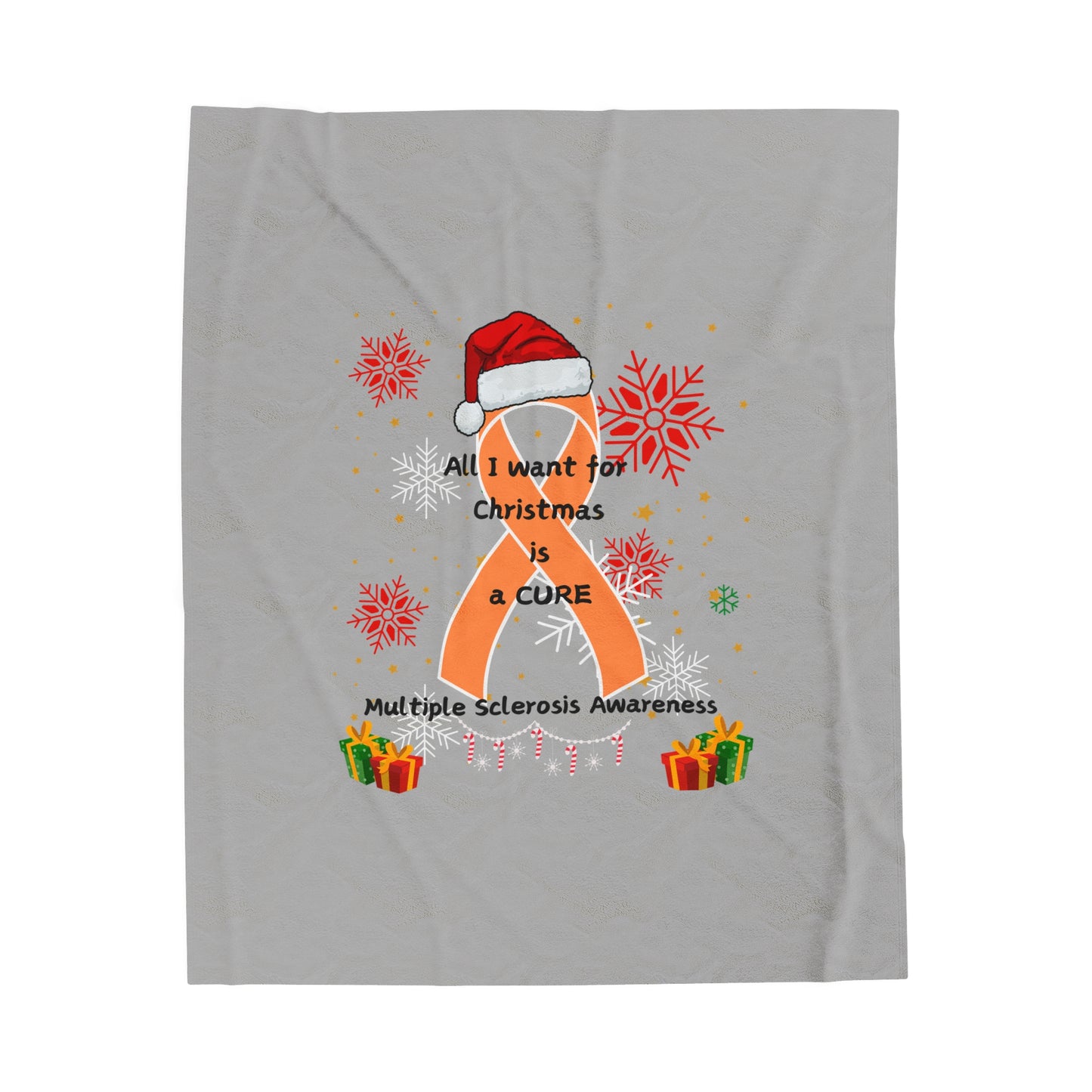 Multiple Sclerosis Awareness Velveteen Plush Blanket