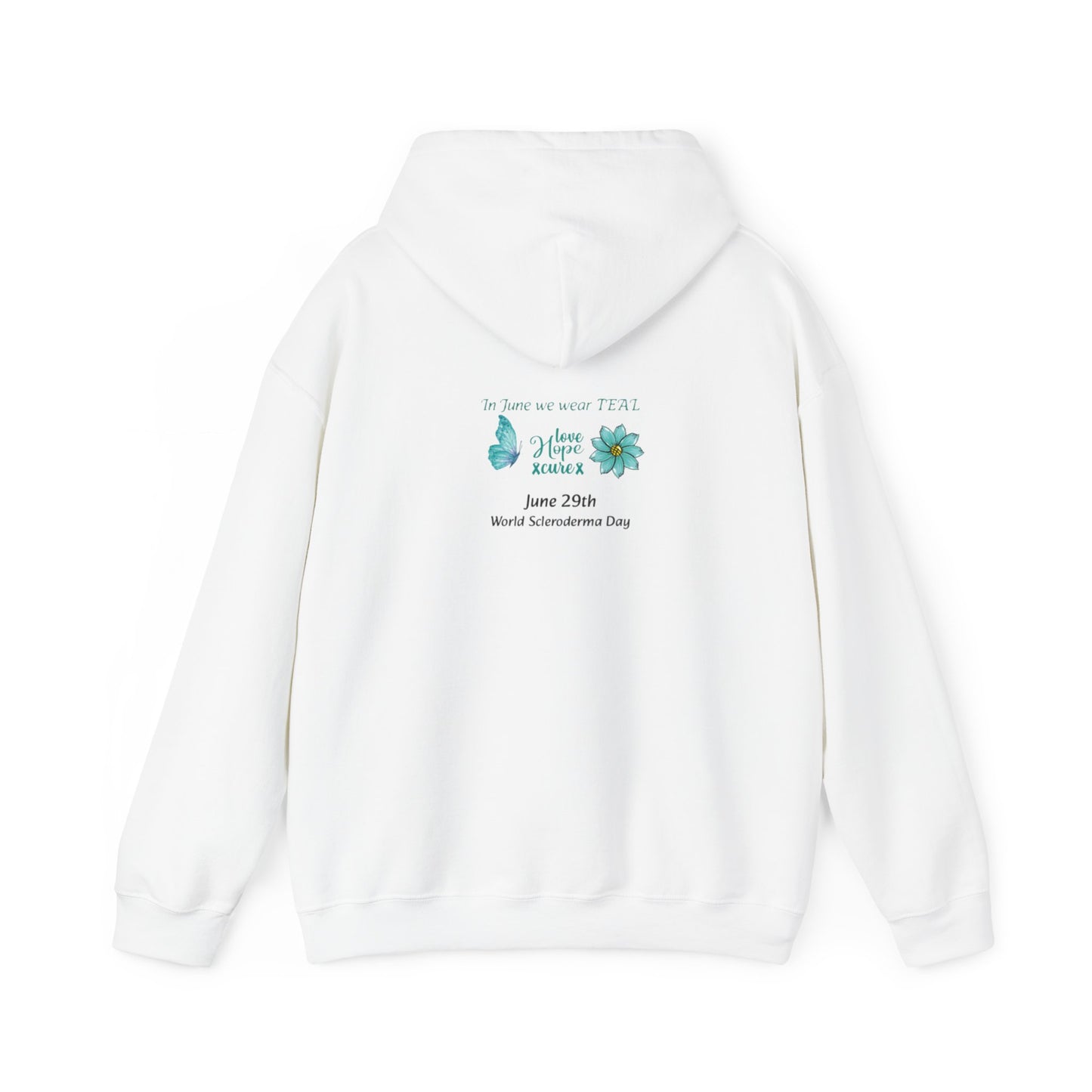 Scleroderma Awareness Teal June Unisex Heavy Blend™ Hooded Sweatshirt