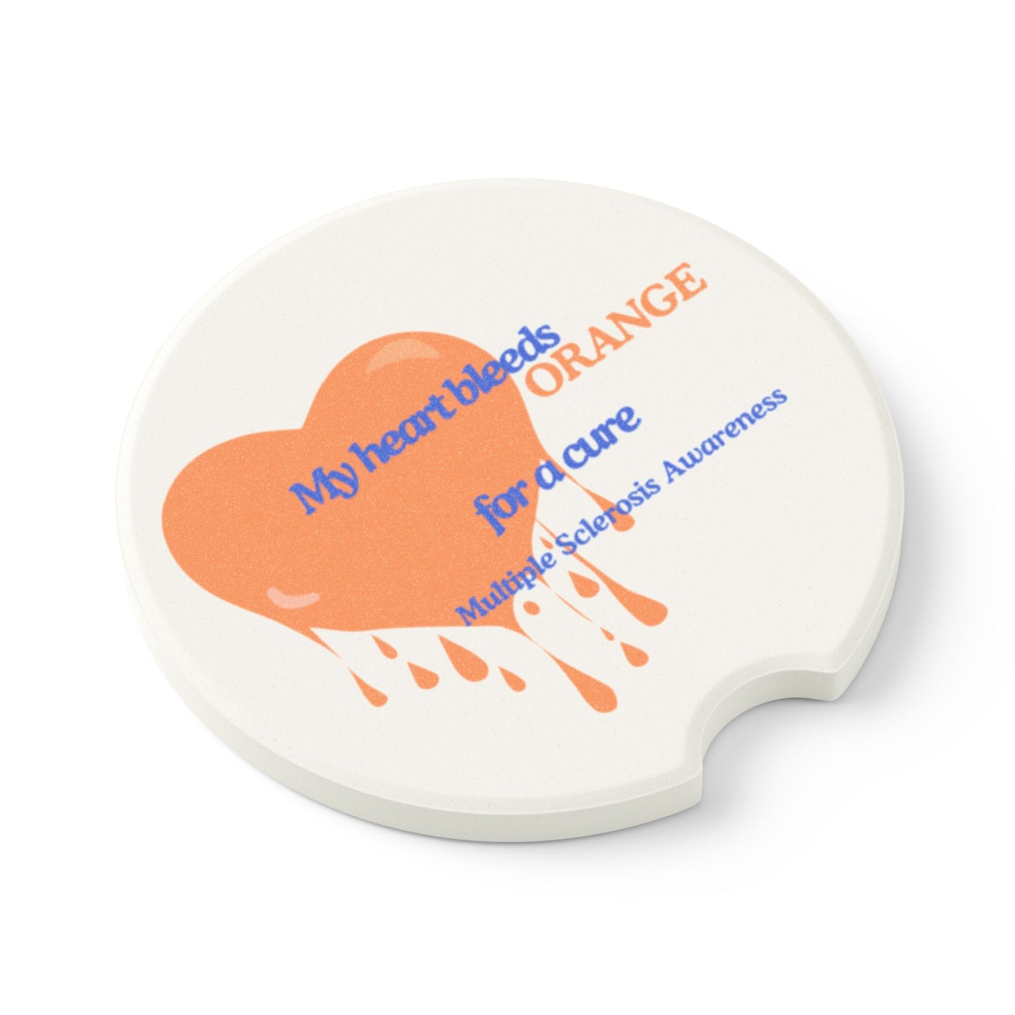 Multiple Sclerosis Awareness Soapstone Car Coaster