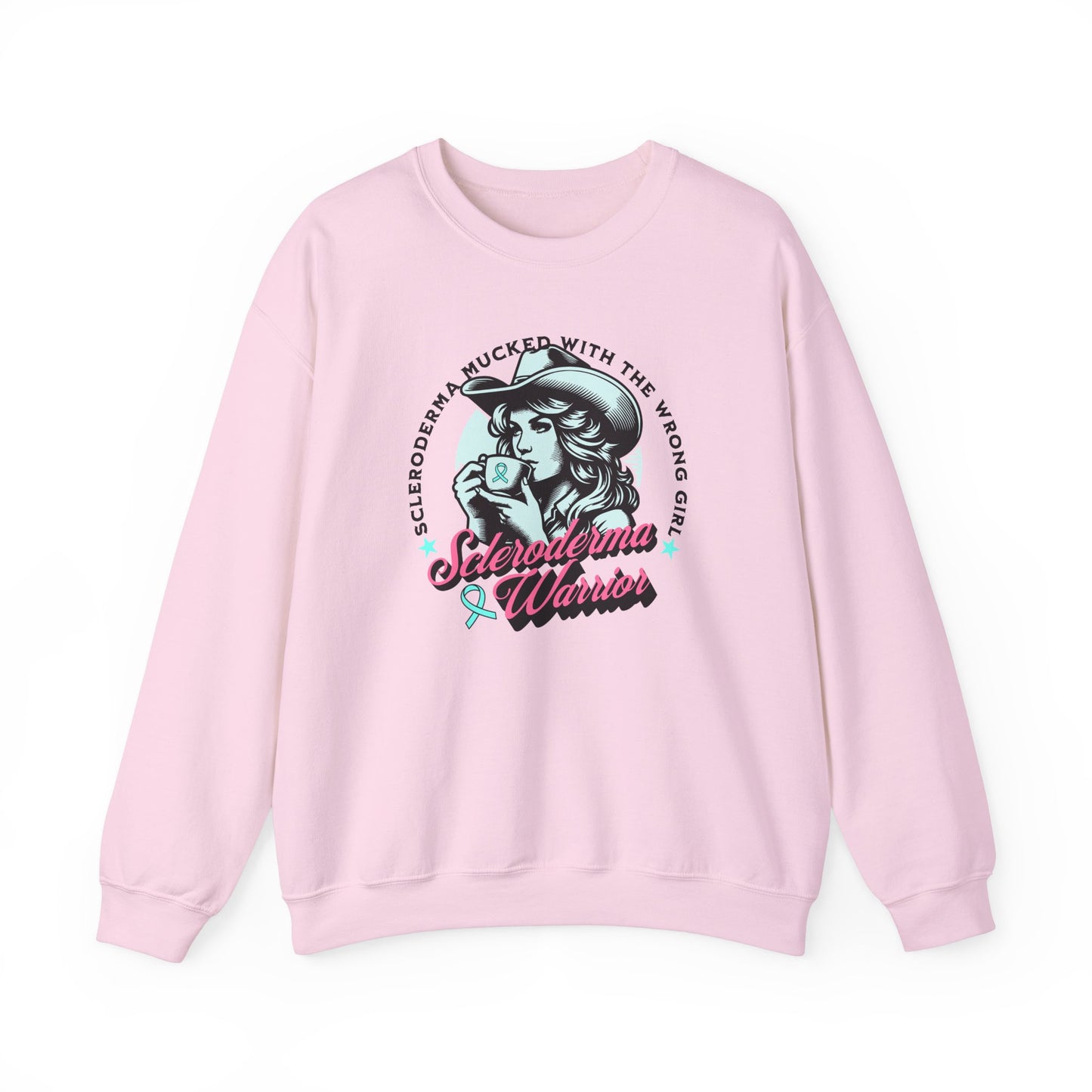 Scleroderma Warrior Valentine Western Theme Unisex Crewneck Sweatshirt