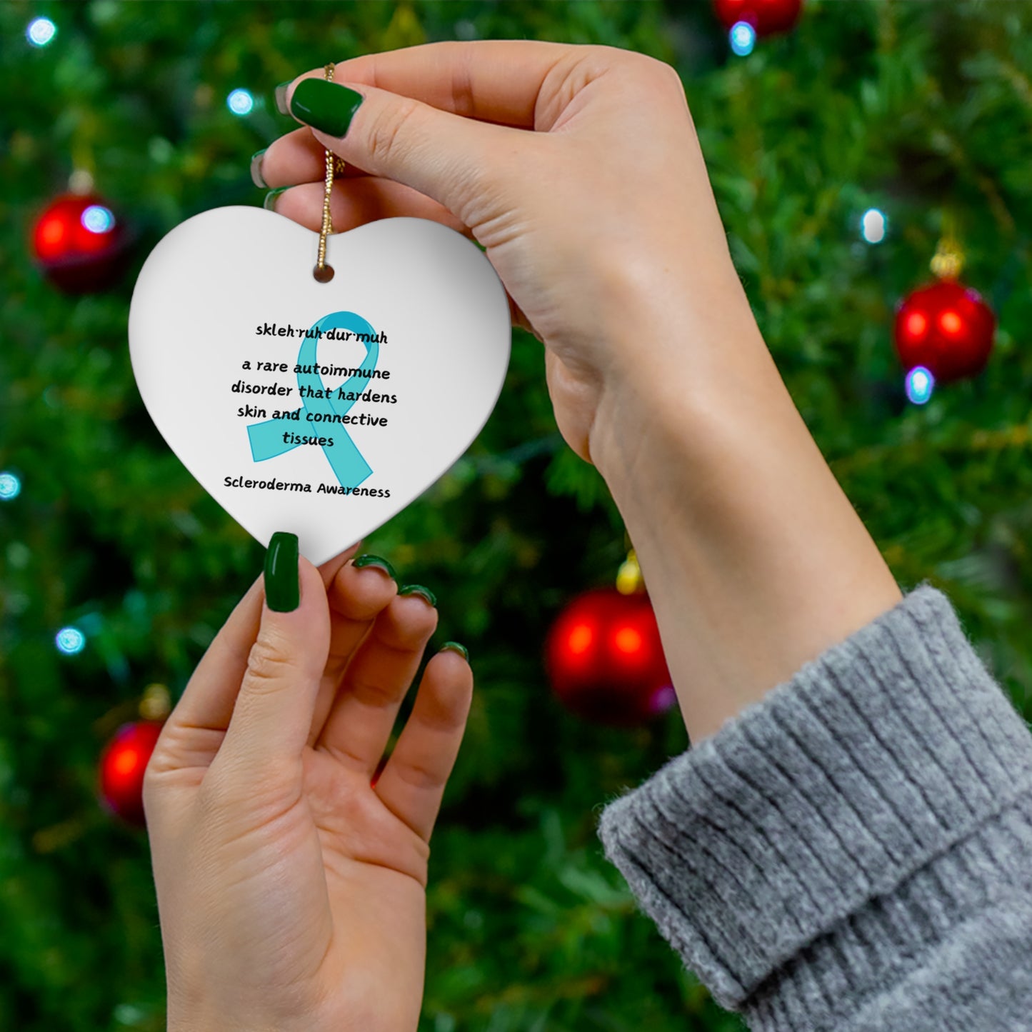 Scleroderma Awareness Defining Scleroderma Ceramic Ornament, 4 Shapes