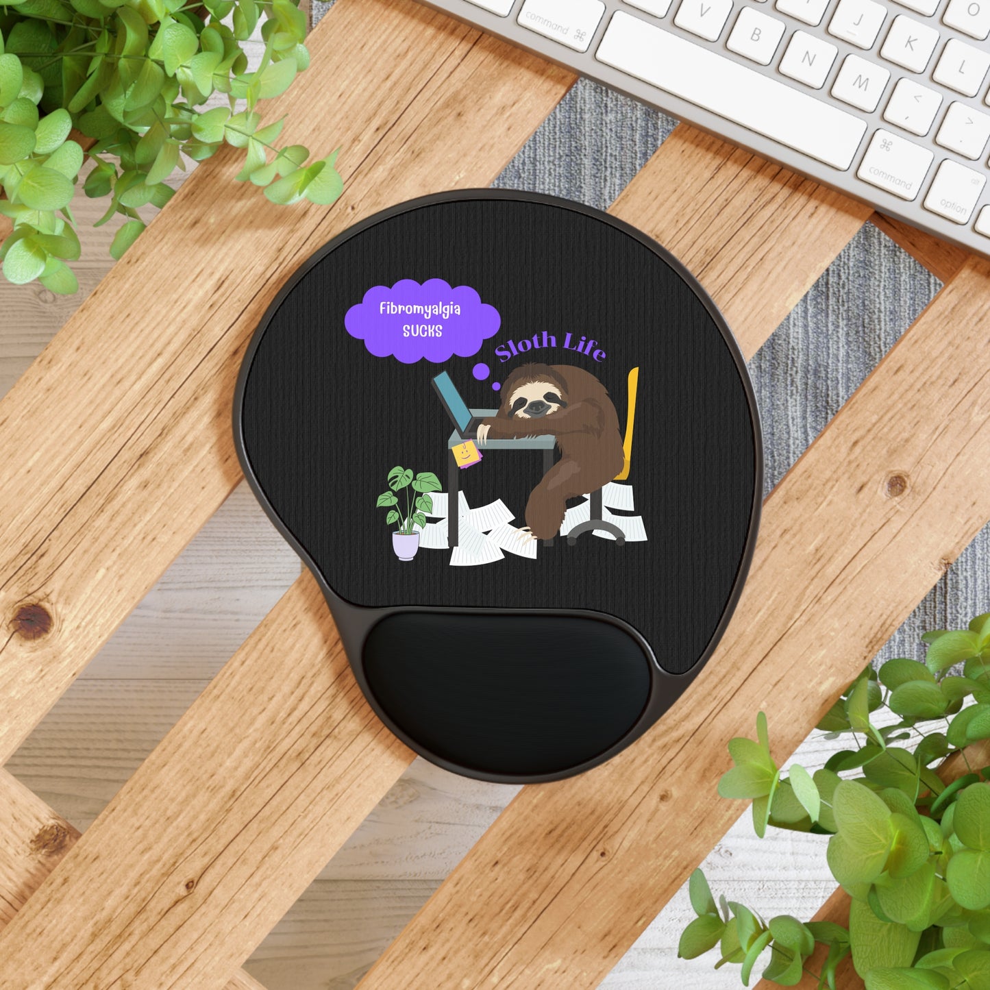 Fibromyalgia Sucks Carpal Tunnel Mouse Pad With Wrist Rest