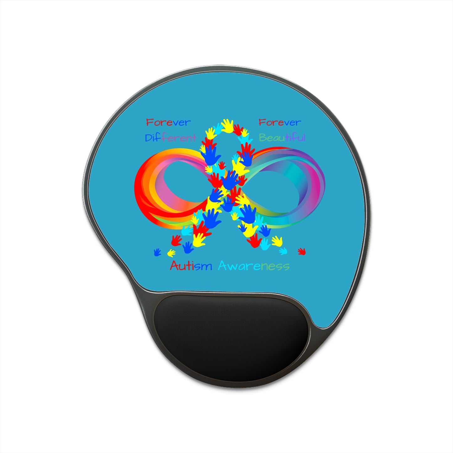 Autism Awareness Carpal Tunnel Ergonomic Mouse Pad With Wrist Rest