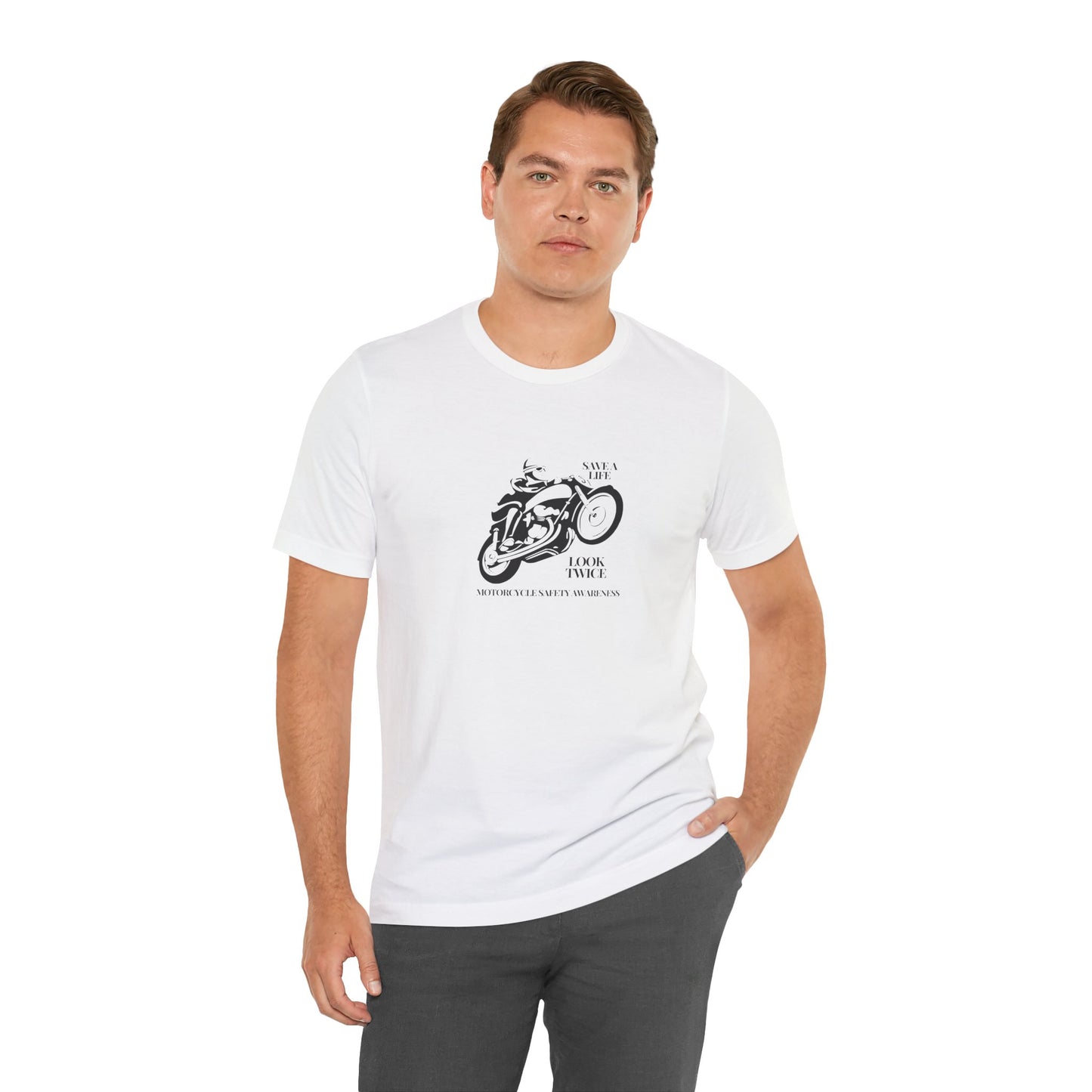 Motorcycle Safety Awareness Unisex Jersey Short Sleeve Tee