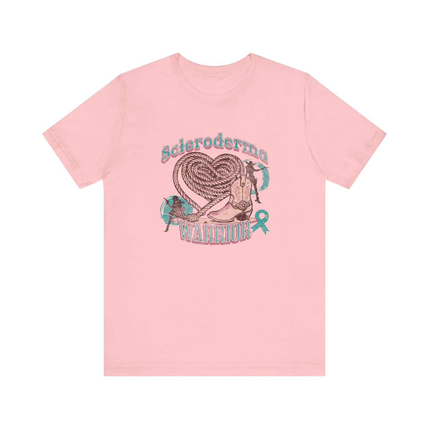 Scleroderma Warrior Valentine western theme Unisex Jersey Short Sleeve Tee