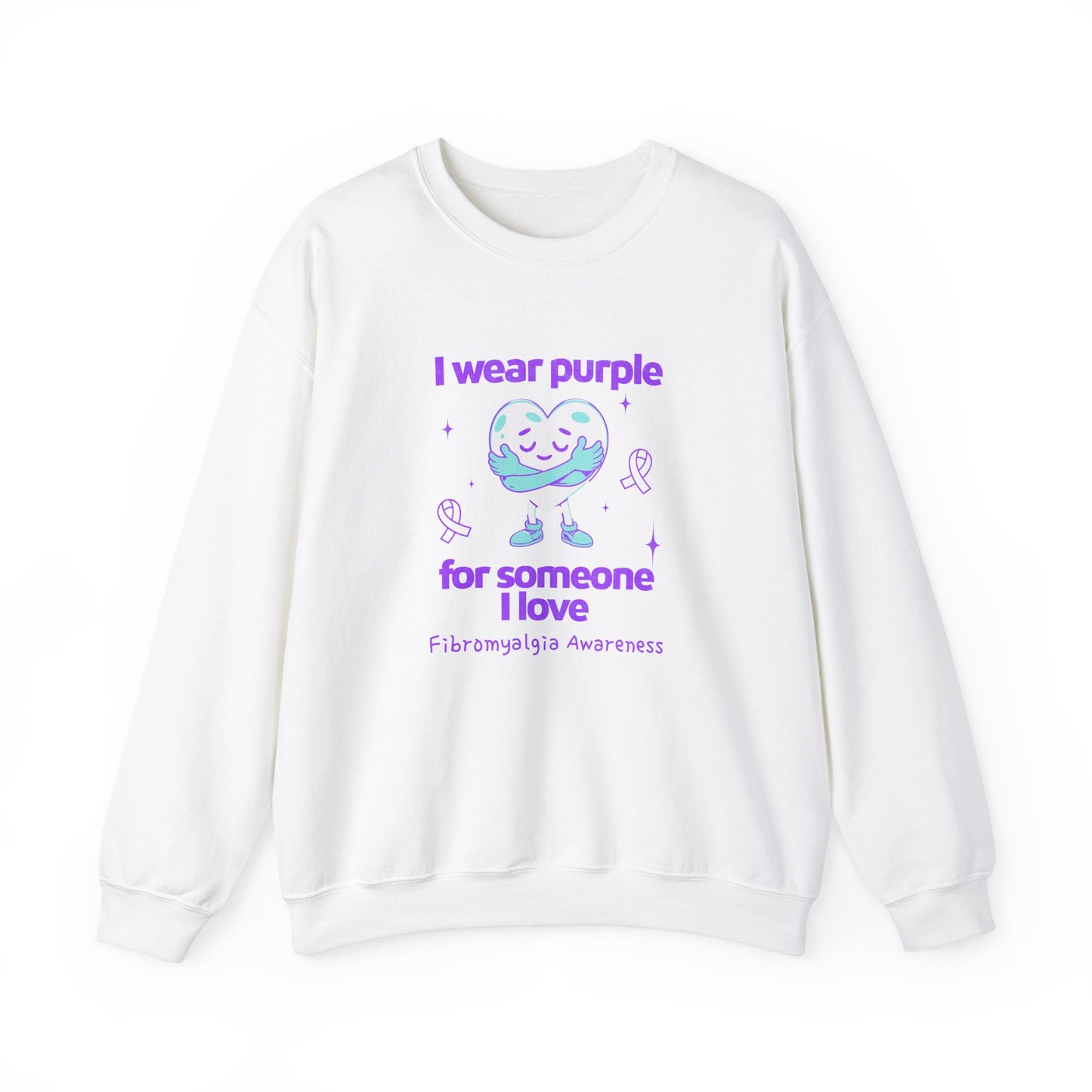 Fibromyalgia Awareness I Wear Purple for Someone I Love Unisex Crewneck Sweatshirt