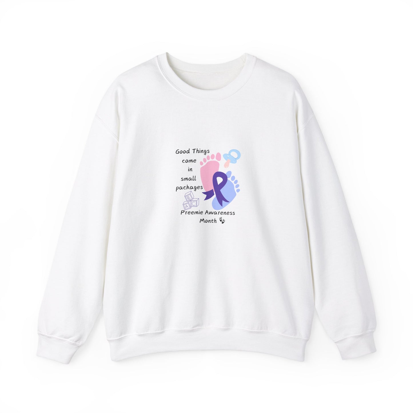 Preemie Awareness Prematurity Awareness Unisex Heavy Blend™ Crewneck Sweatshirt