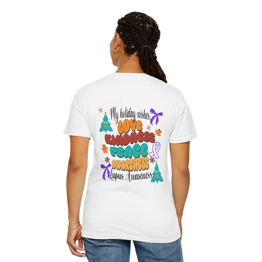 Lupus Awareness Holiday Wishes Unisex T-shirt