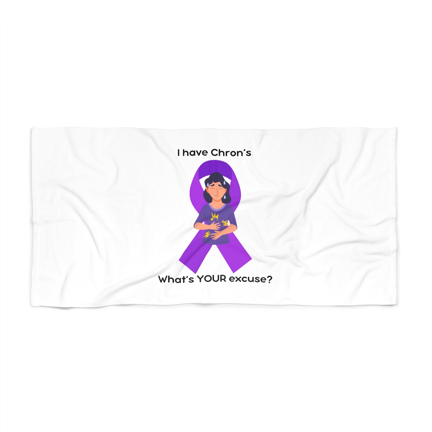 Chron's Disease Awareness Beach Towel