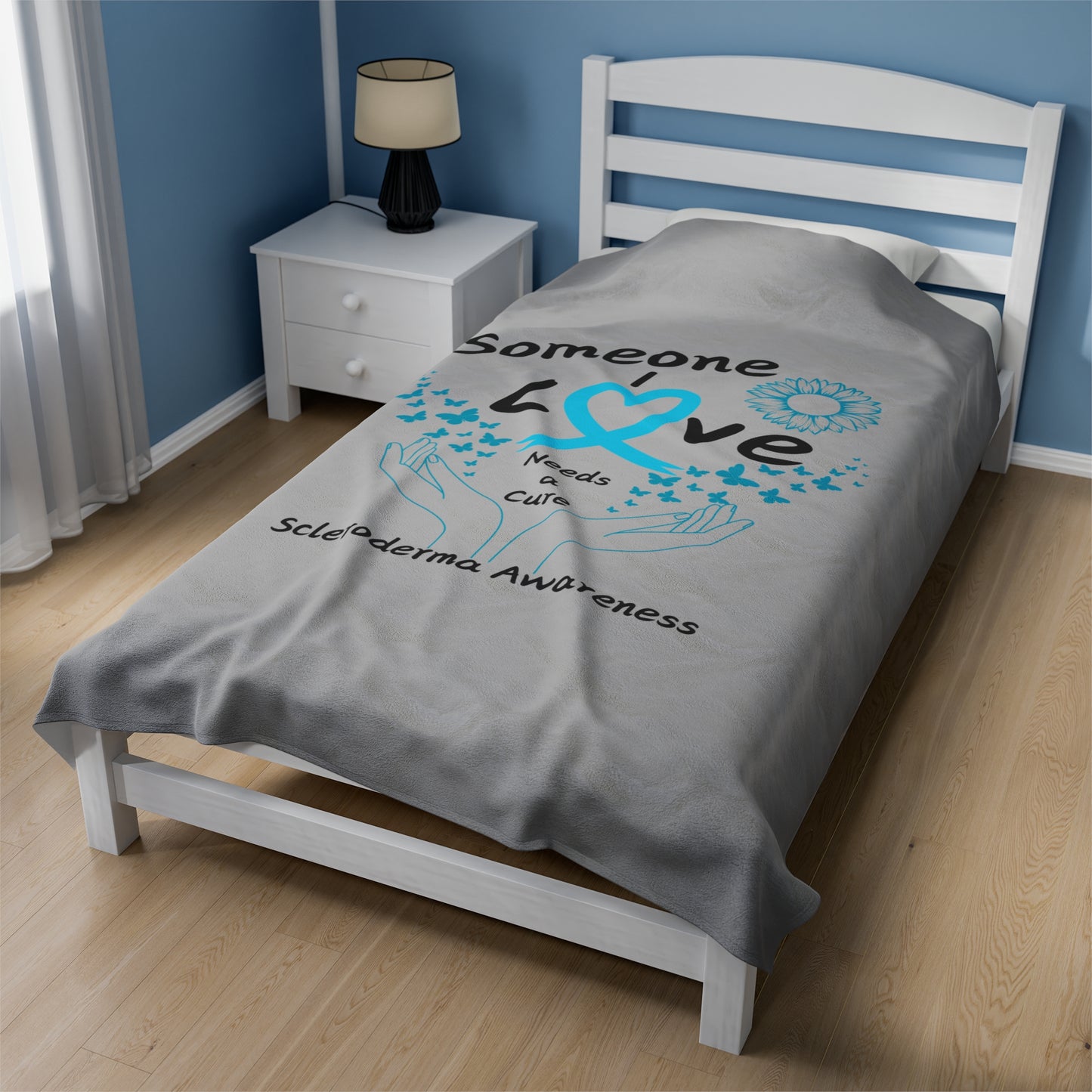 Scleroderma Awareness Velveteen Plush Blanket