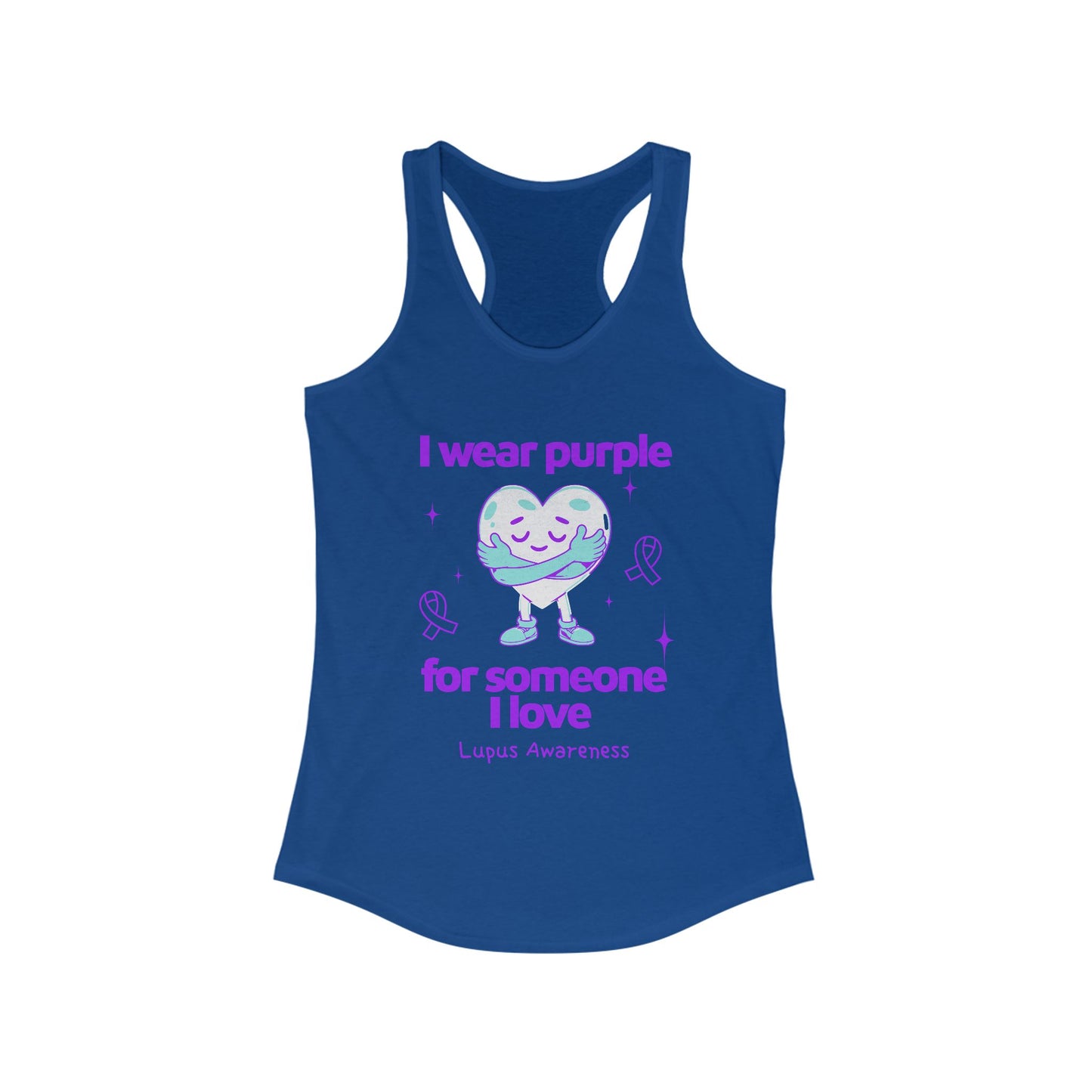 Lupus Awareness I Wear Purple For Someone I Love Women's Racerback Tank