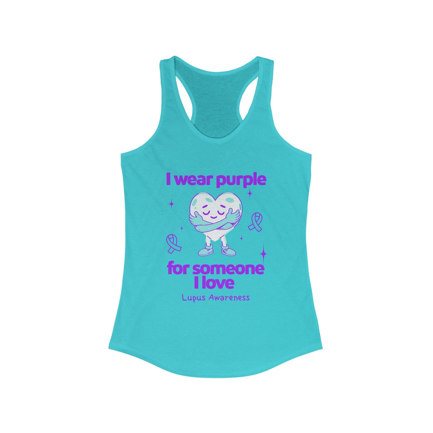 Lupus Awareness I Wear Purple For Someone I Love Women's Racerback Tank