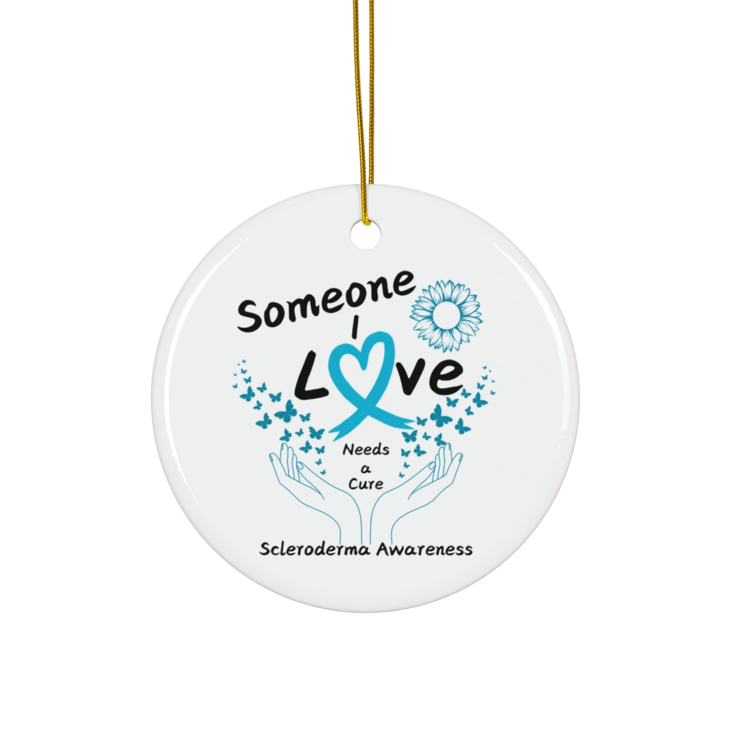 Scleroderma Awareness Ceramic Ornament, 4 Shapes