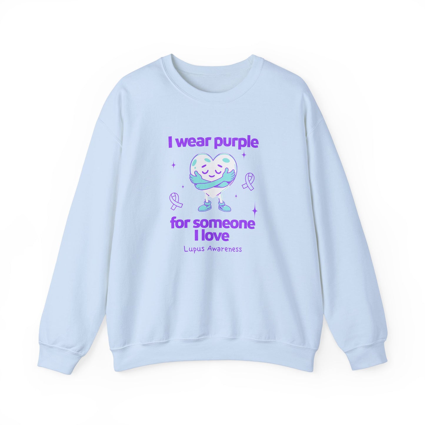 Lupus Awareness I Wear Purple for Someone I Love Unisex Crewneck Sweatshirt