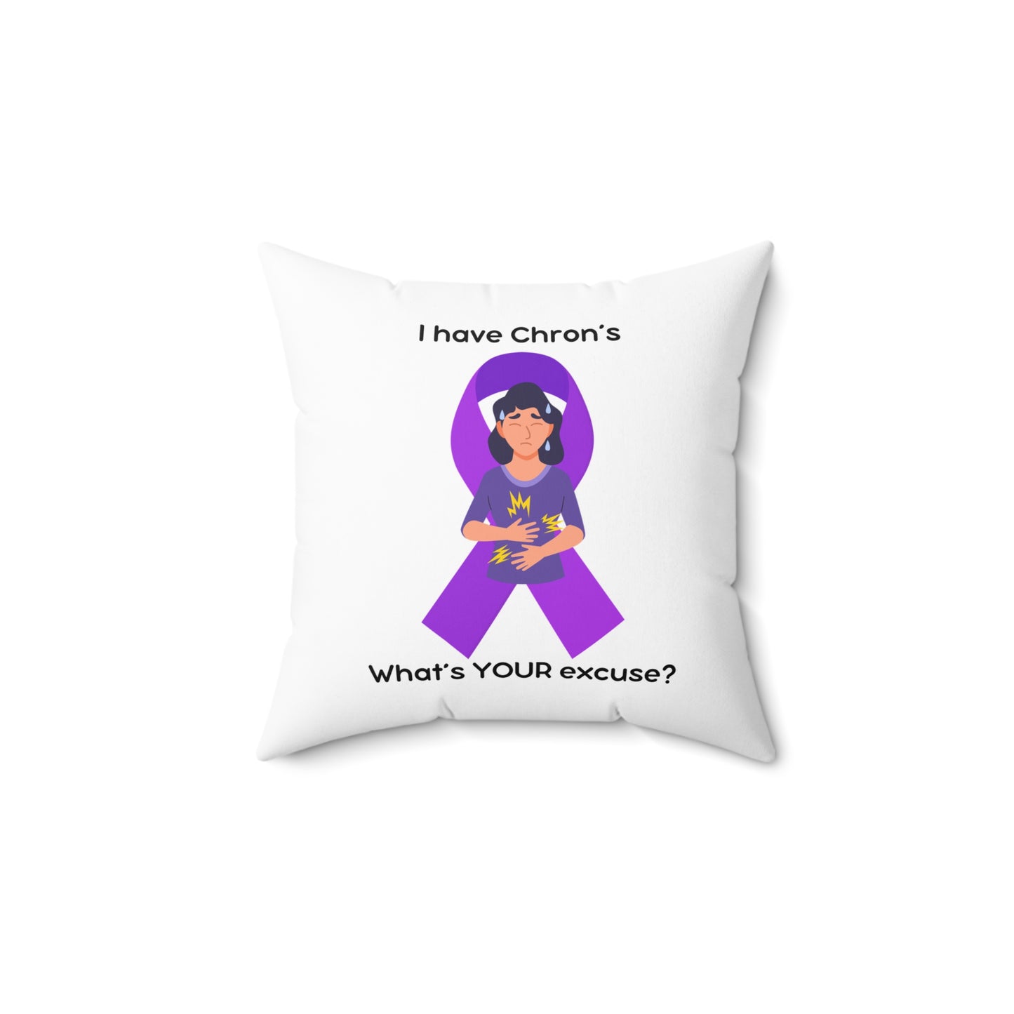 Chron's Disease Awareness Home Decor Square Throw Pillow