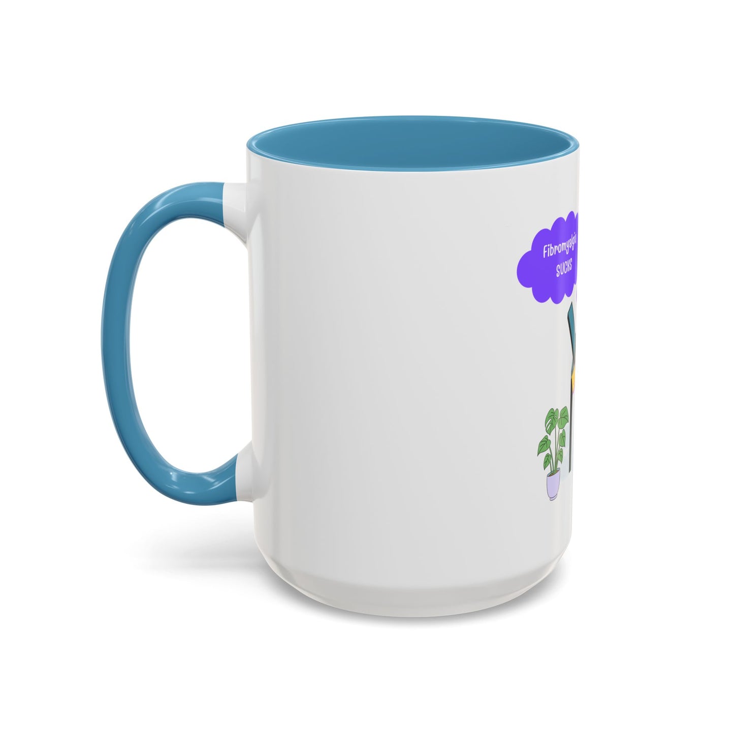 Fibromyalgia Sucks Accent Coffee Mug 11 oz