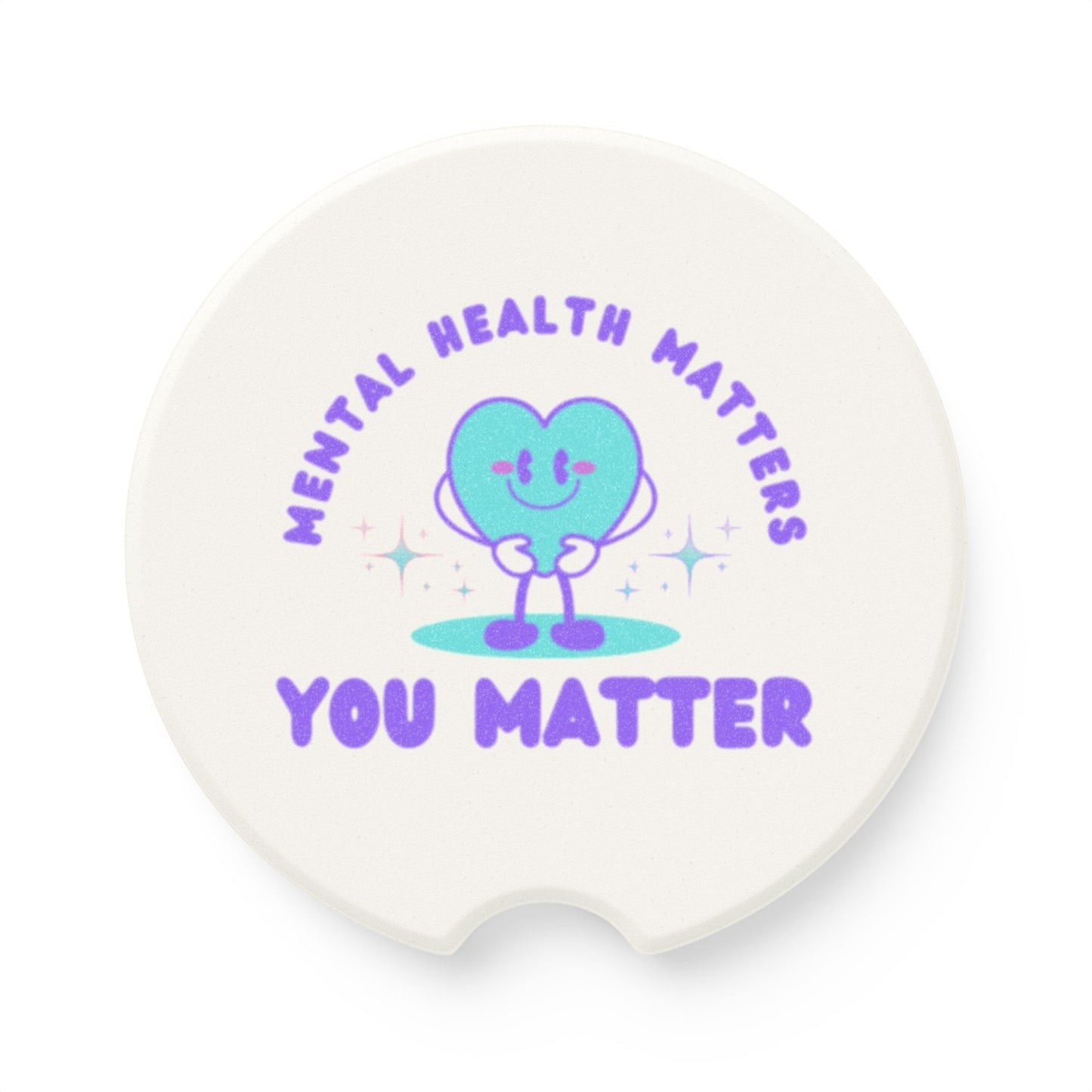 Mental Health Awareness Soapstone Car Coaster