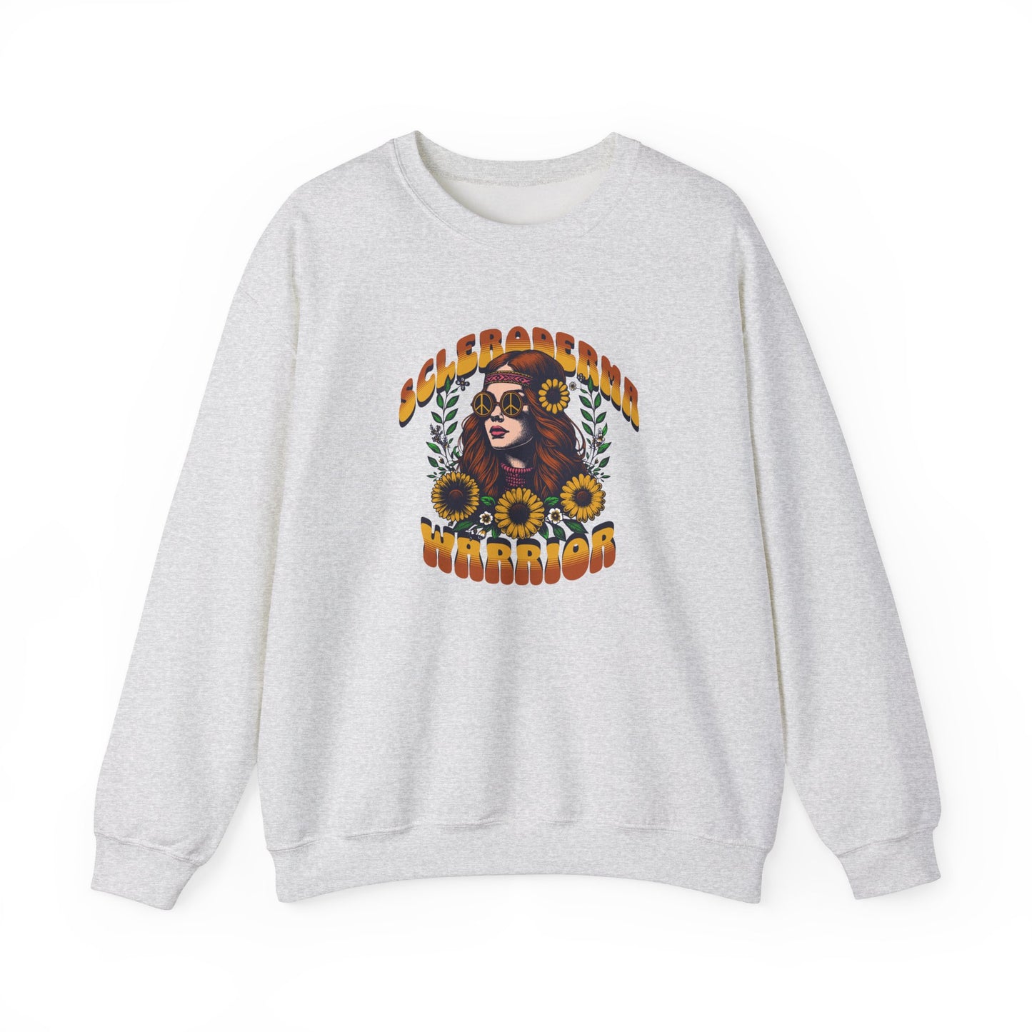 Scleroderma Warrior Hippie Unisex Crewneck Sweatshirt