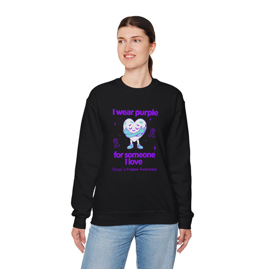 Chron's Disease Awareness I Wear Purple for Someone I Love Unisex Crewneck Sweatshirt