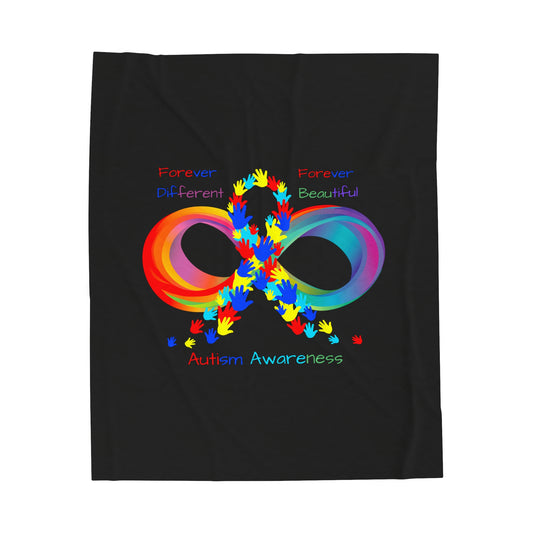 Autism Awareness Velveteen Plush Blanket