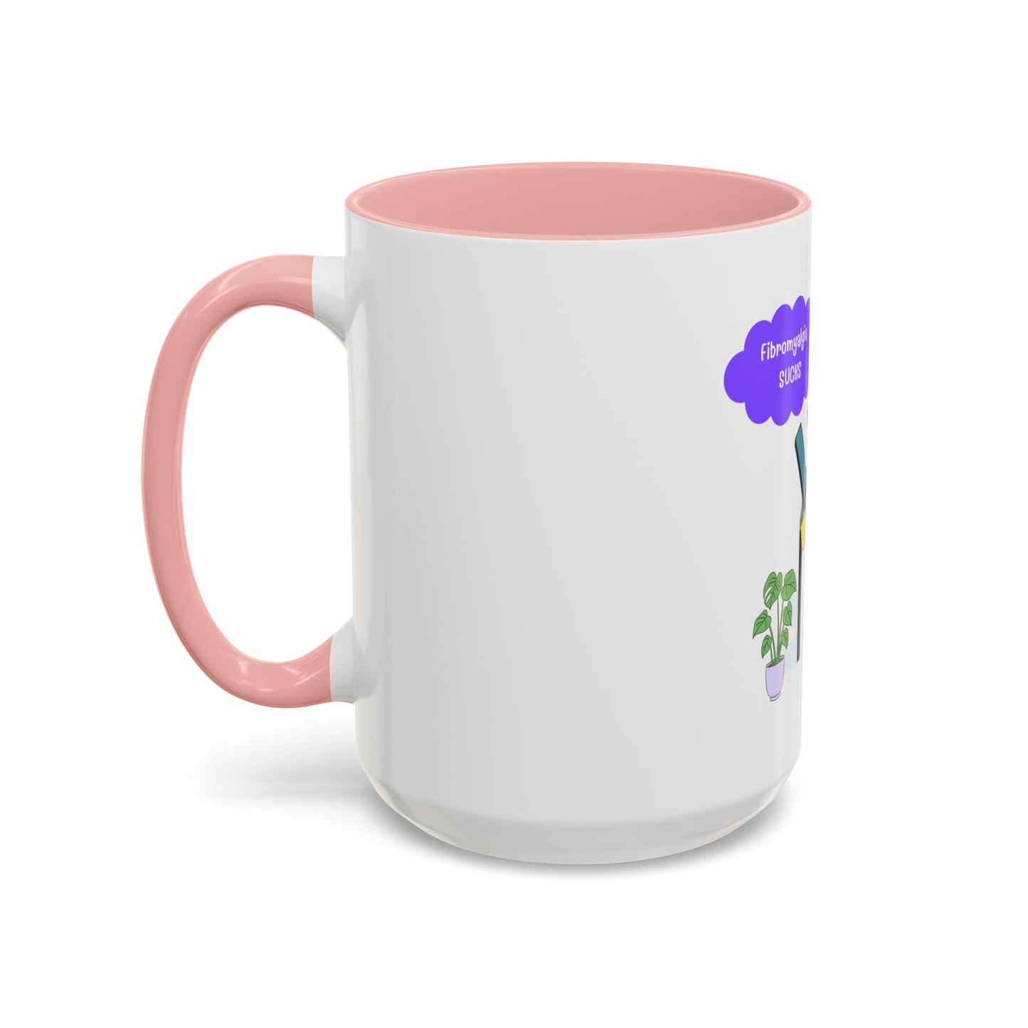 Fibromyalgia Sucks Accent Coffee Mug 11 oz