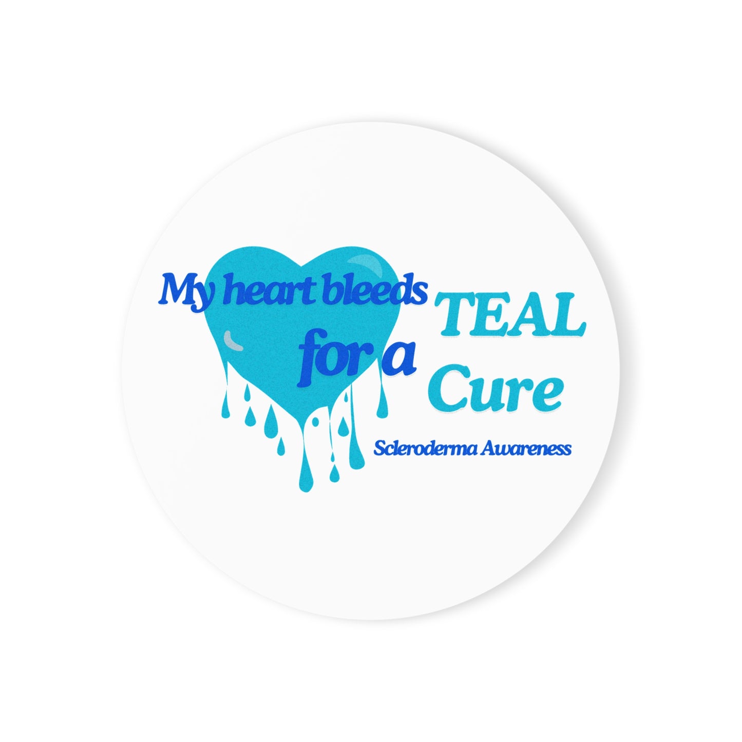 Scleroderma Awareness Cork Back Coaster