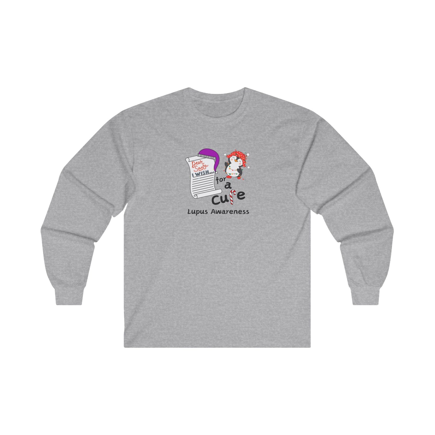 Unisex Ultra Cotton Long Sleeve Tee, Lupus Awareness, Holiday Gift Ideas