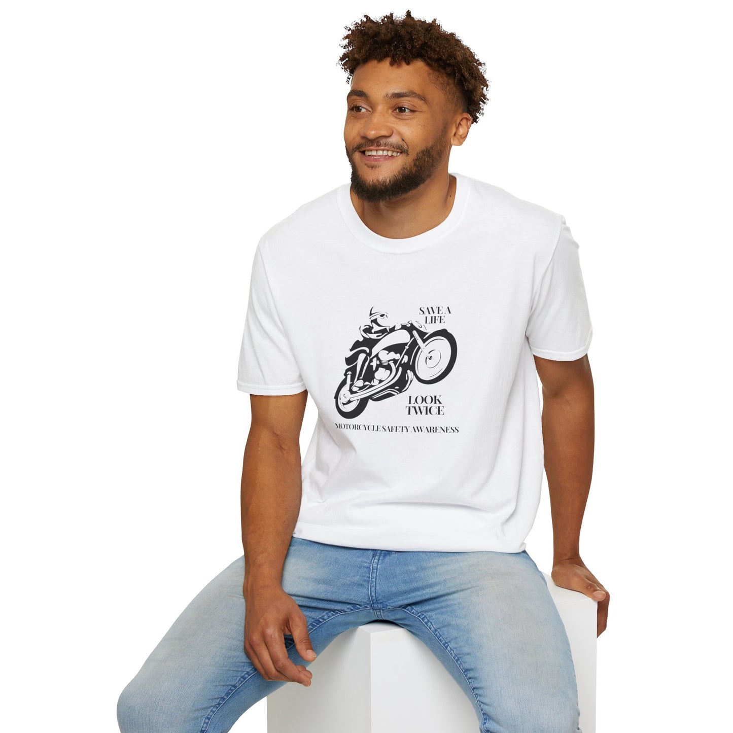 Motorcycle Safety Awareness Unisex Softstyle T-Shirt