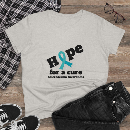 Scleroderma awareness hope for a cure Women's Midweight Cotton Tee