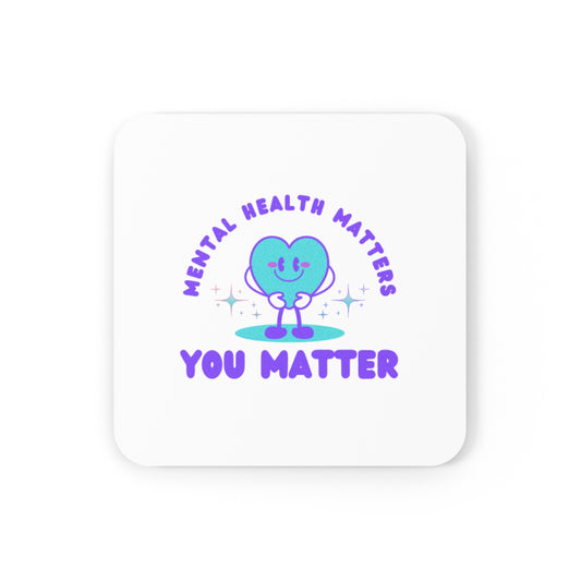 Mental Health Awareness Cork Back Coaster